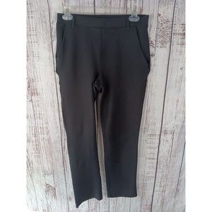 QUINCE Ultra Stretch Ponte Slim Leg Black Pants Women's Small Pockets